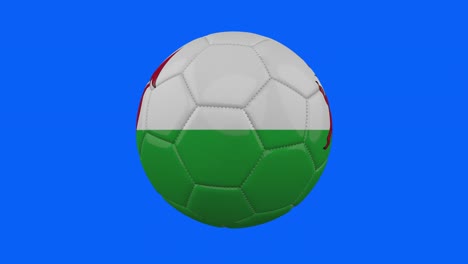 wales flag on ball rotates on transparent blue alpha background, loop