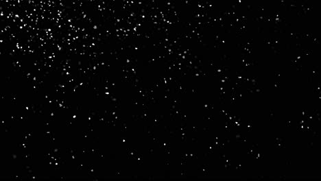 falling snow on black background