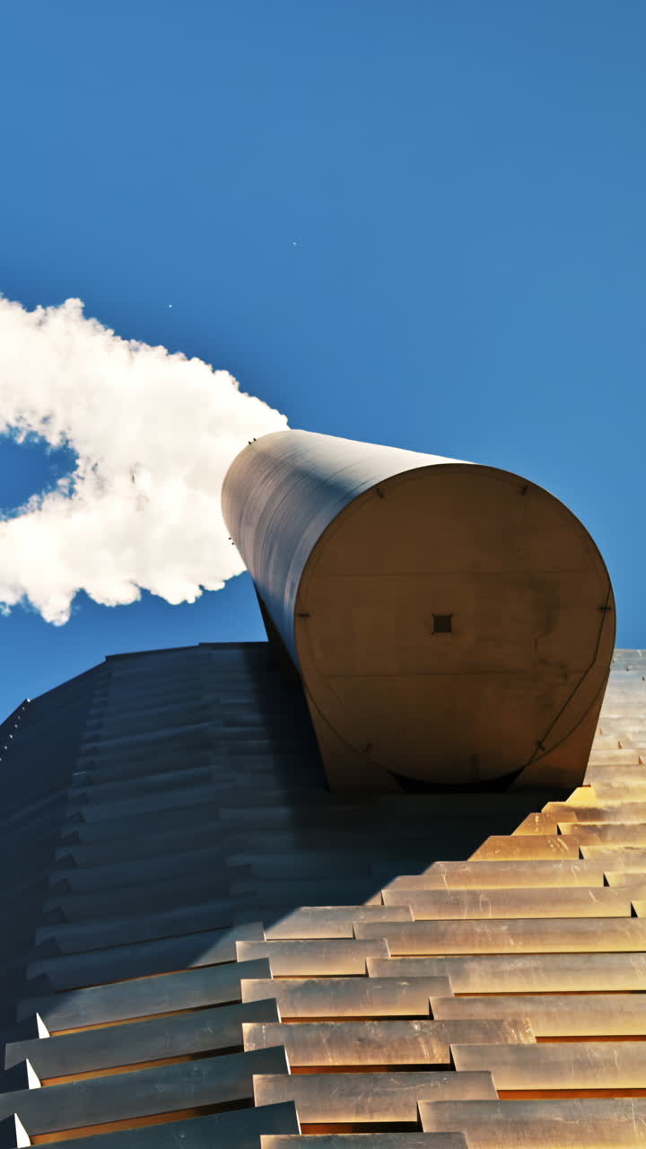 Low angle view of Amager Bakke in Amager, Copenhagen Denmark. Vertical