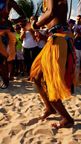 cultural dance celebration on the beach
