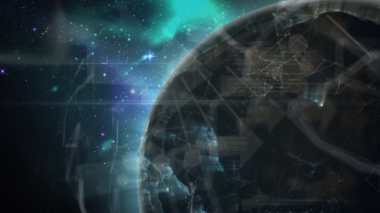 animación del globo sobre el procesamiento de datos