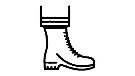 protective gear sketch line icon animation