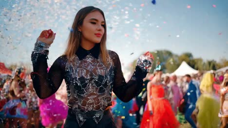 woman at a carnival party
