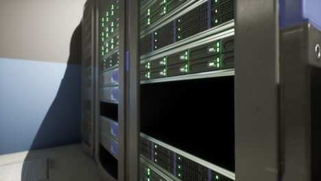 server rack in a data center