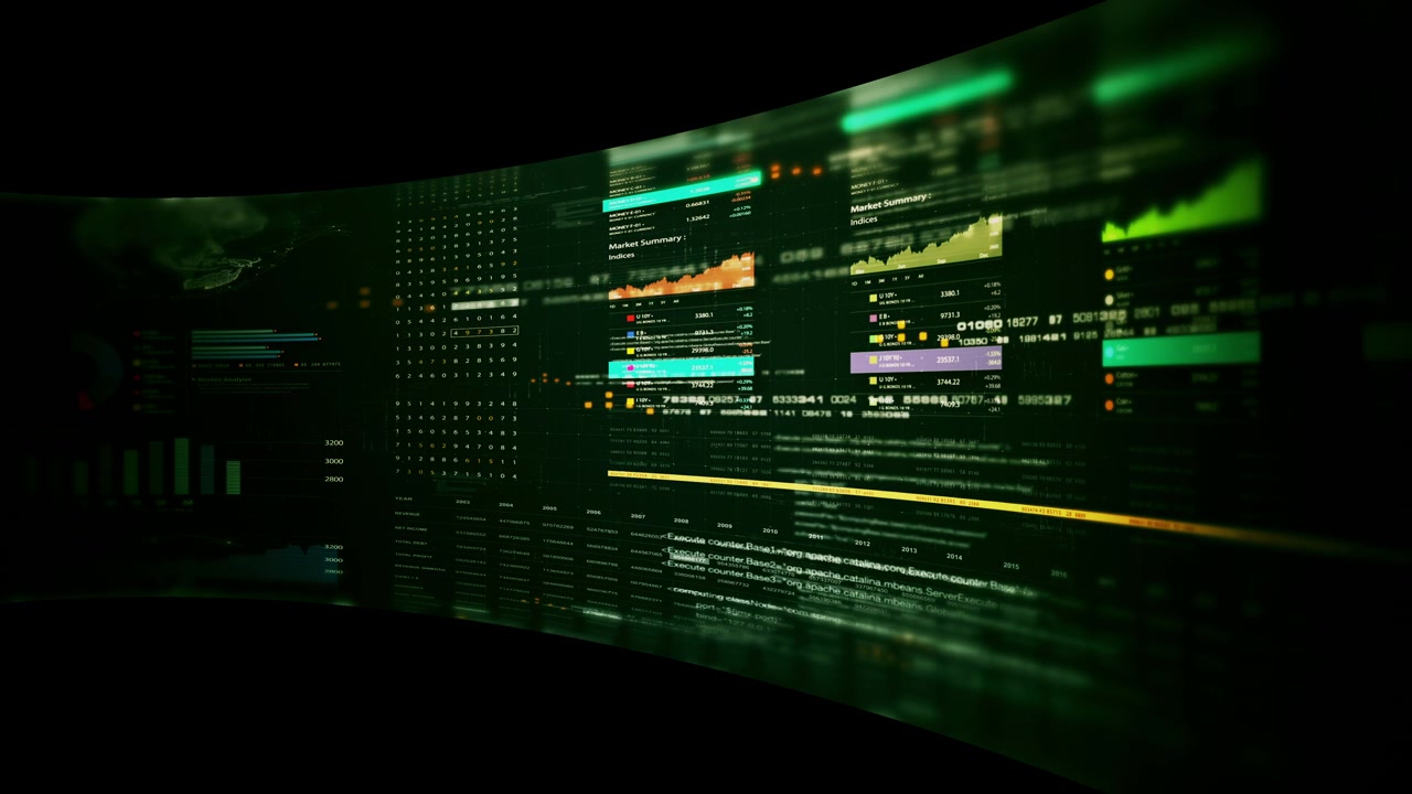 Dynamiske data visuals for infografikk, animerte diagrammer og datadrevet innsikt for en mockup av et forretningsmøte. Utforsk verden av trading, aksjemarkeder og krypto