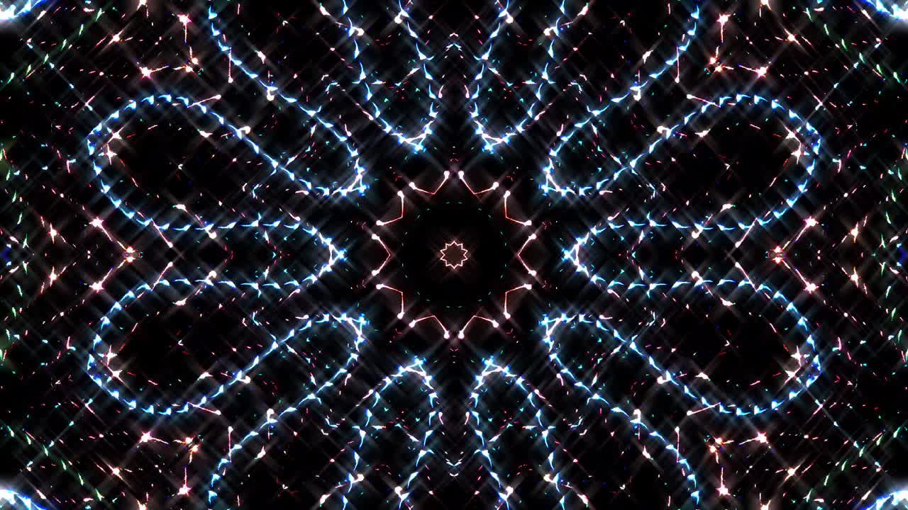 líneas brillantes que establecen el movimiento de la onda, coloridas, sobre un fondo negro