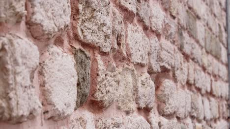 close-up of an old stone wall