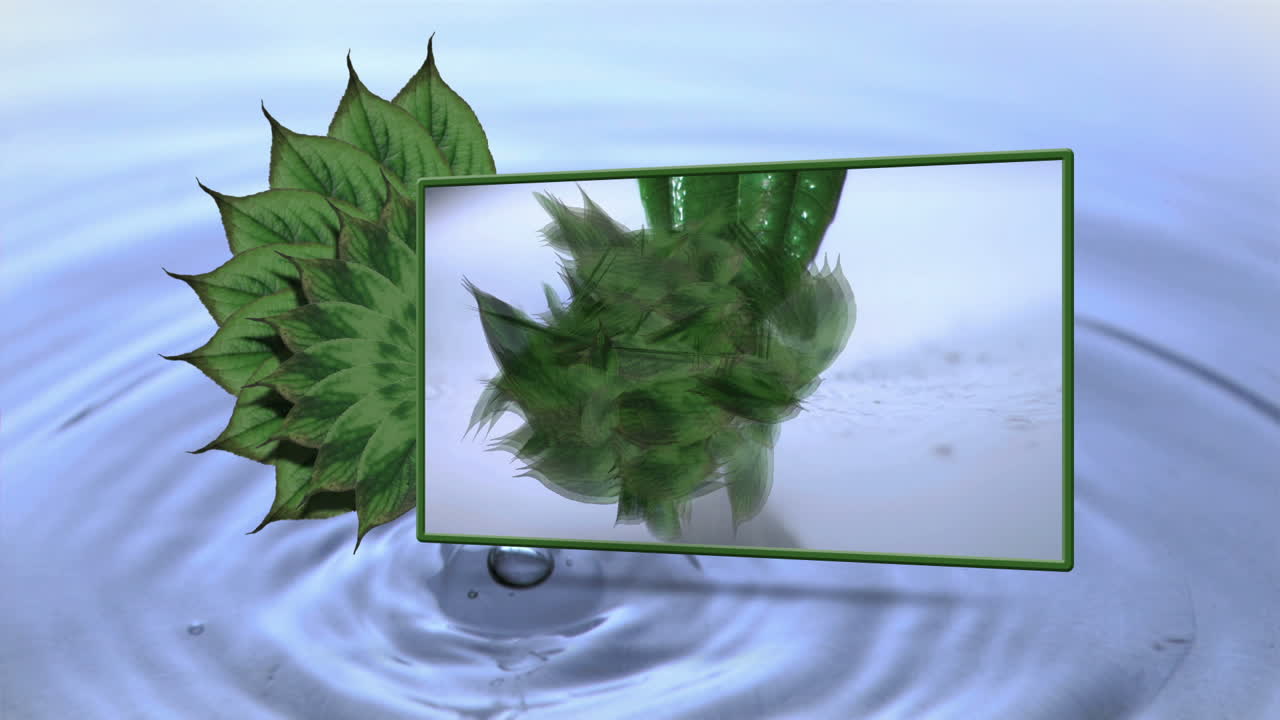 монтаж капли, падающей с листа