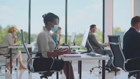office workers during pandemic