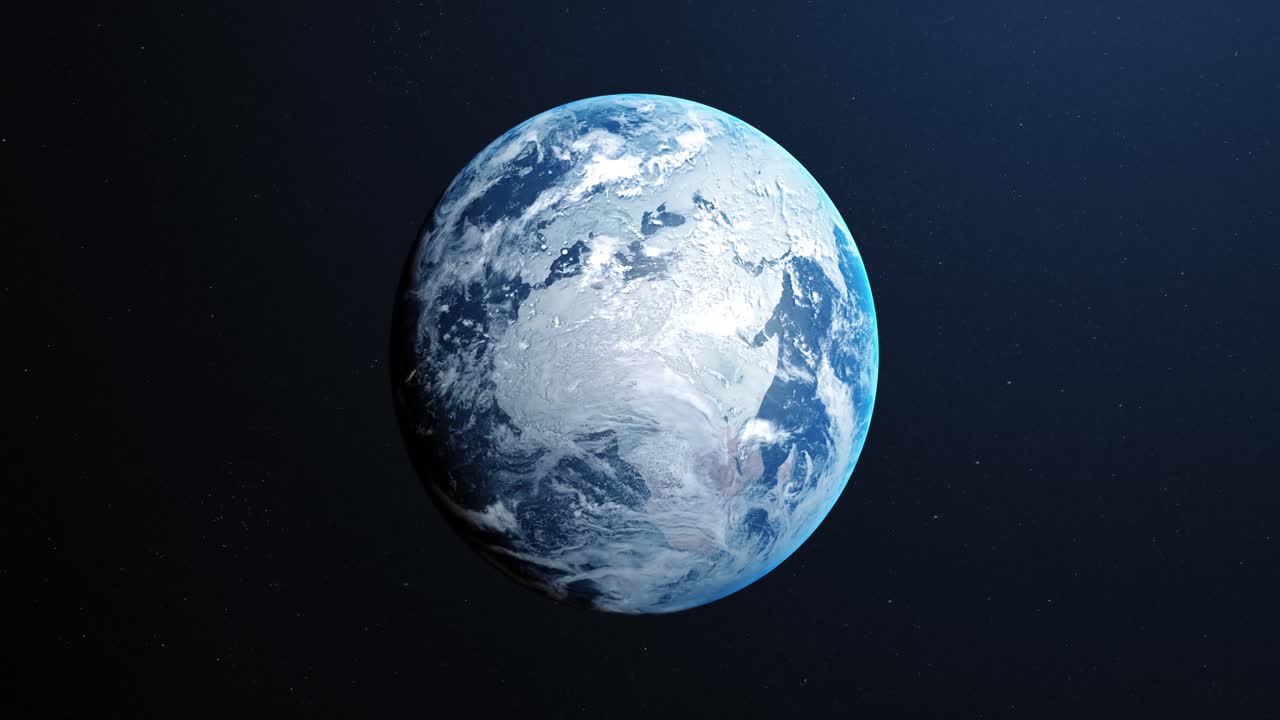 animación de la tierra en el espacio 4k