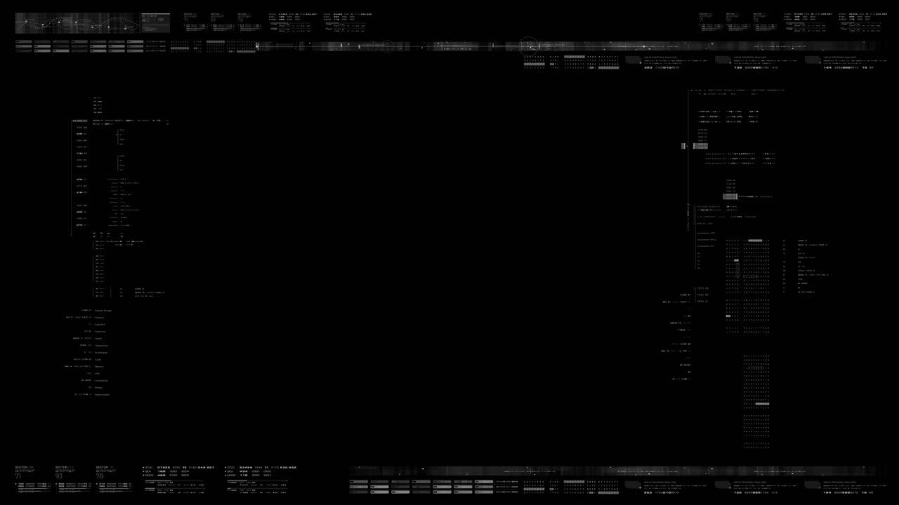 Futuristic HUD-UI template with alpha channel for seamless overlay