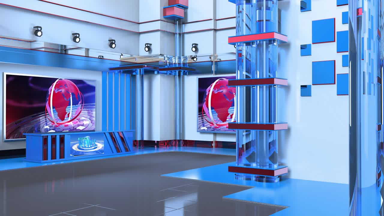 3D 가상 TV 스튜디오 뉴스