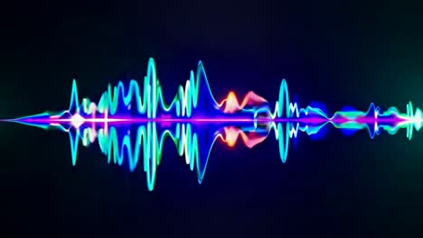 colorful audio waveforms