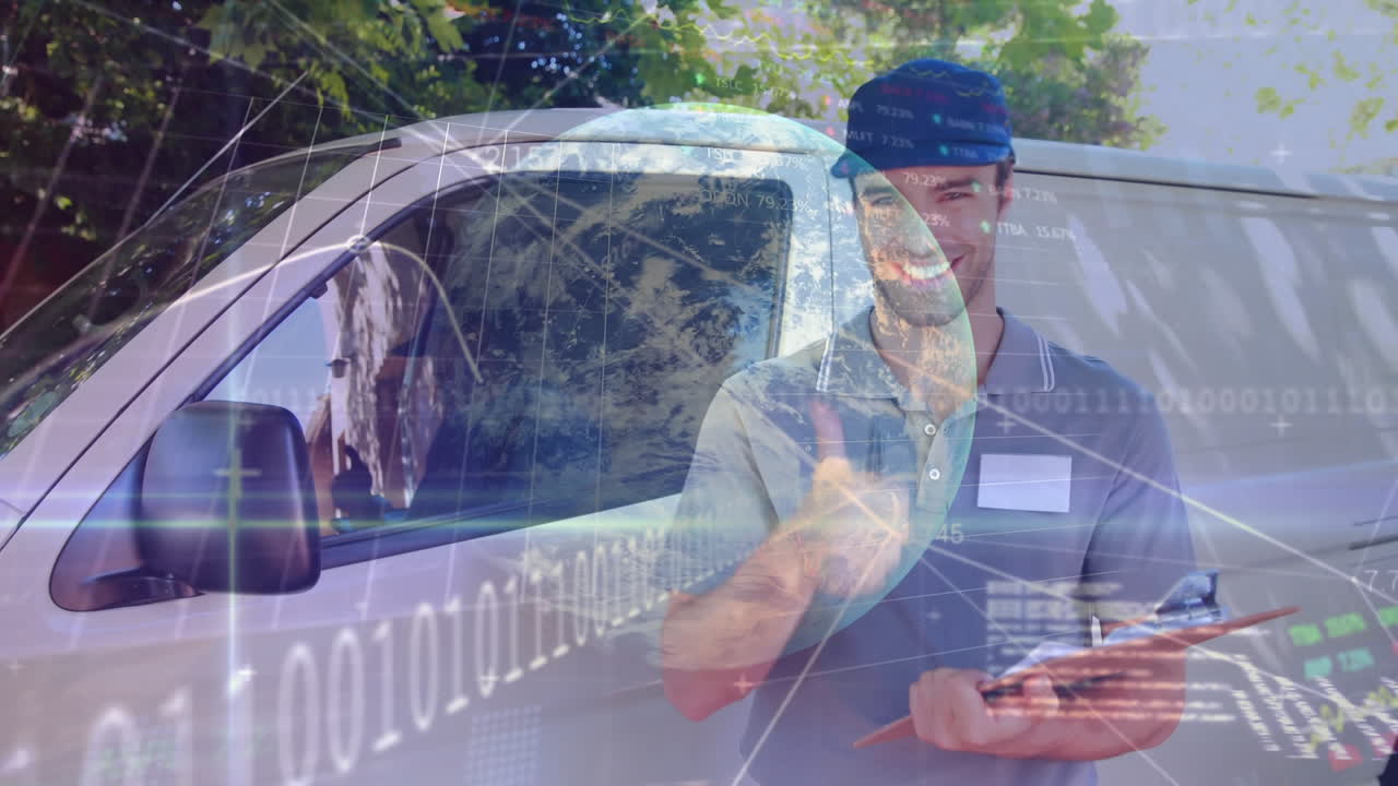 이 애니메이션은 코로나19 기간 동안 글로벌 비즈니스와 유통을 묘사합니다.