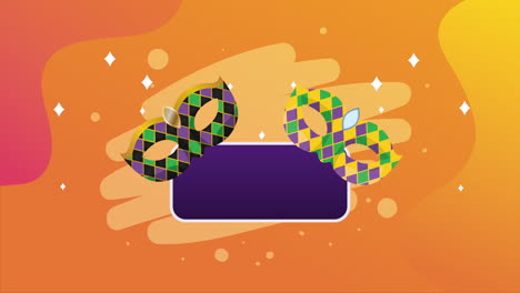 diseño de máscaras de mardi gras