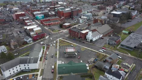 ginebra nueva york 4k drone inclinado hacia arriba
