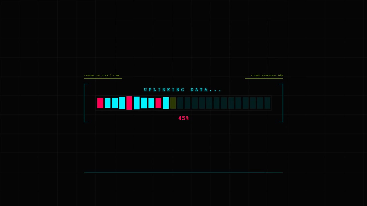 Digital Data Uplink Progress Bar with System Error Notification