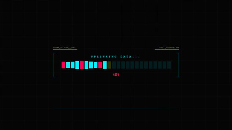 Digital Data Uplink Progress Bar with System Error Notification