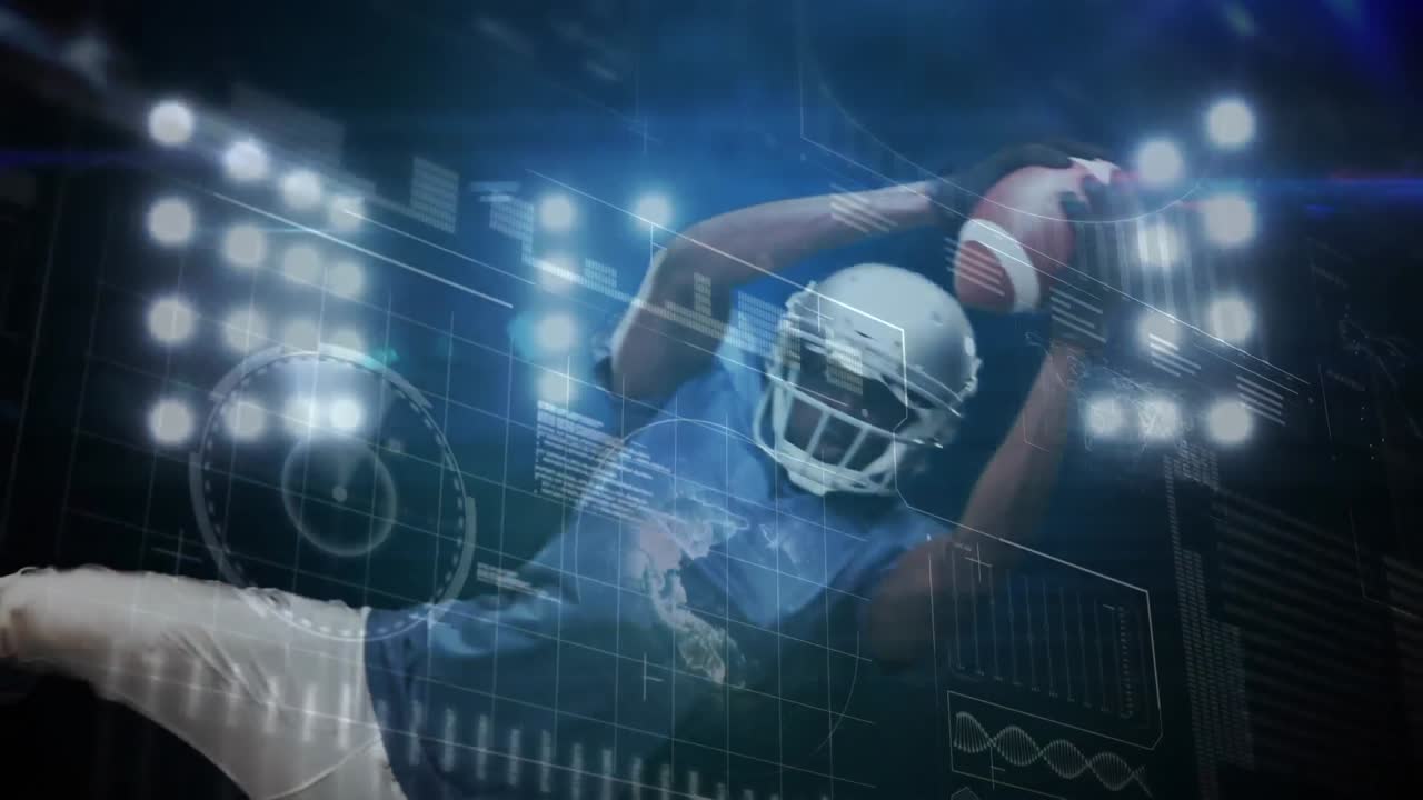 Elaborazione dati con calciatori in allenamento