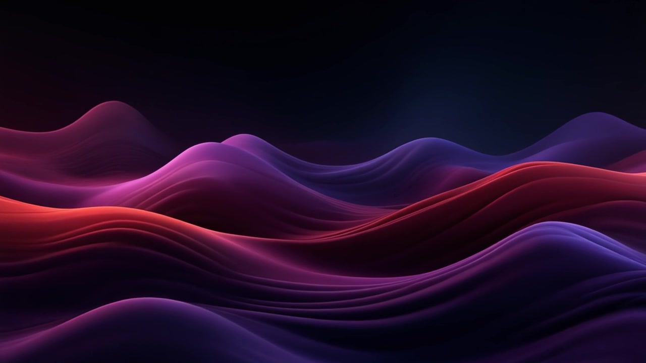 Abstract Background with Flowing Purple and Red Waves