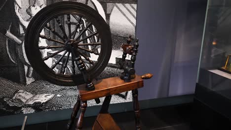 spinning wheel displayed at national museum of scotland