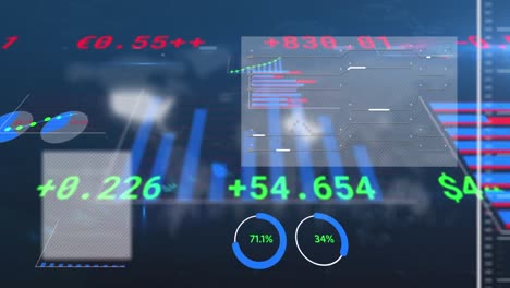 Animation-Der-Datenverarbeitung-Und-Diagramm-Auf-Schwarzem-Hintergrund