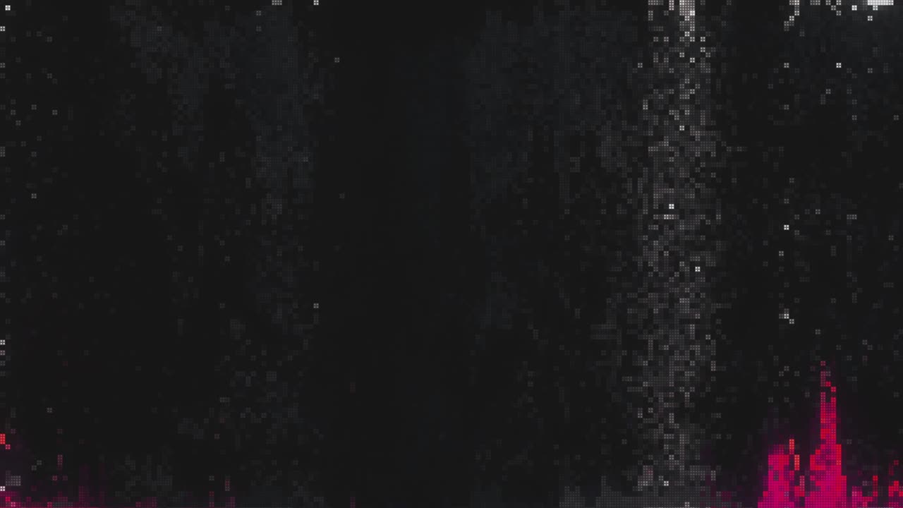 diseño único abstracto animación digital ruido de píxeles error de fallo daño de video