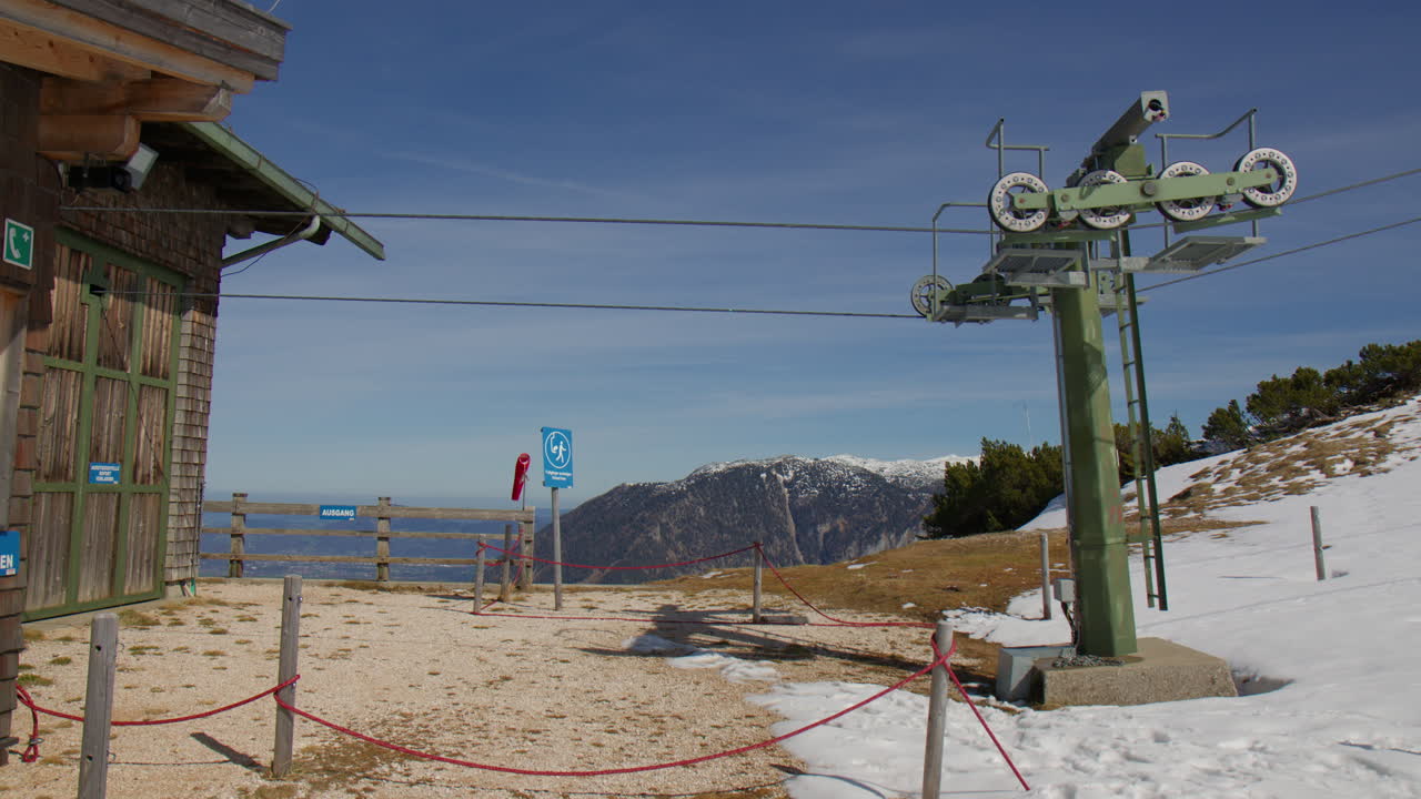 Ski Lift Stations In the Berchtesgaden Alps, Germany. Static Shot