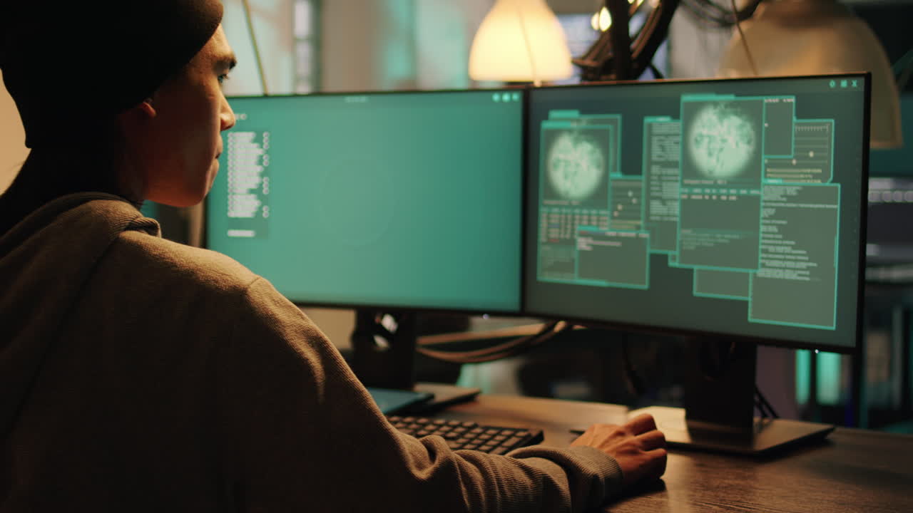 Hacker Coding on Computers