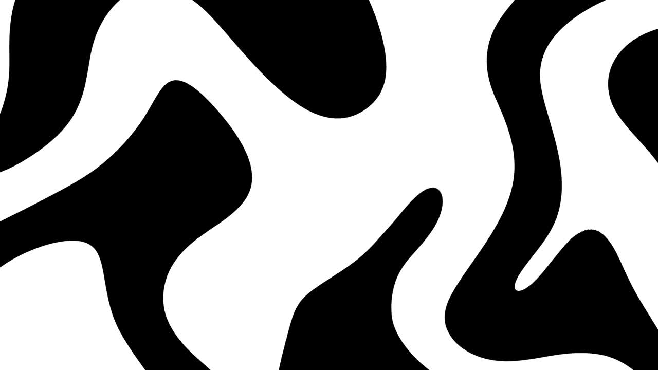 Black and white abstract wavy background. Psychedelic animated background. 4k resolution animation. Modern minimal animation design banner. Dynamic futuristic shapes.