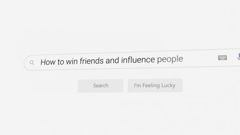 searching for how to win friends and influence people on internet browser