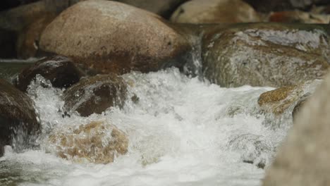 water flowing through rocky river 120fps