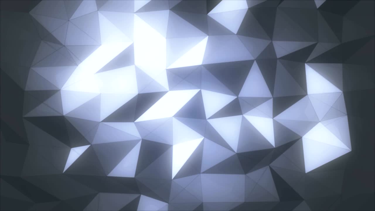 Polygonal abstract mesh slowly undulating.