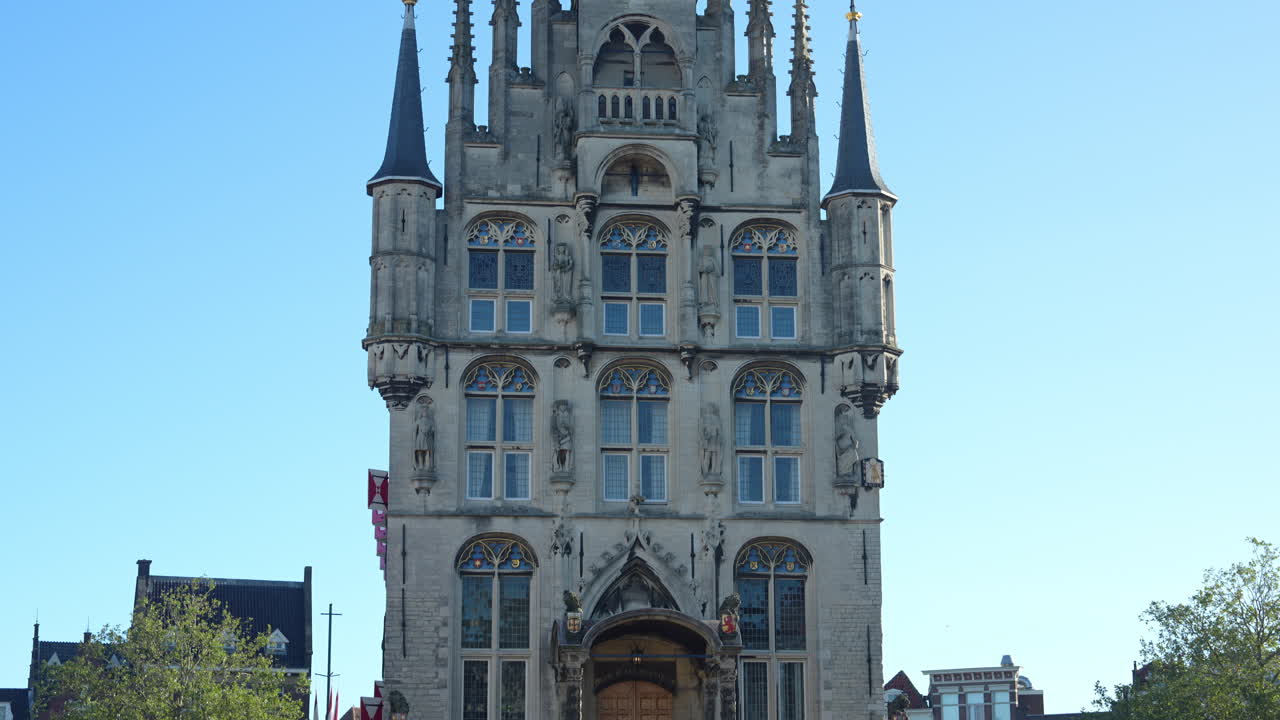 네덜란드 의 가우다 시청, stadhuis van gouda 의 외관