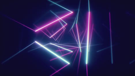 neon triangles abstract background