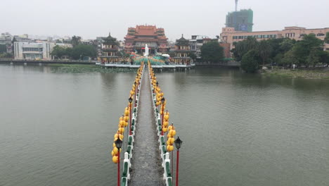 temple over bridge in taiwan