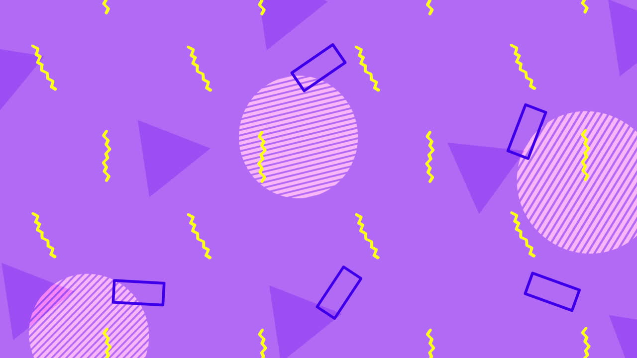 colors lines and geometric figures animation