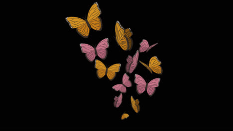 flying butterflies