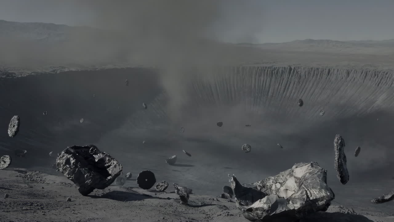 Alien Crater Dust Storm