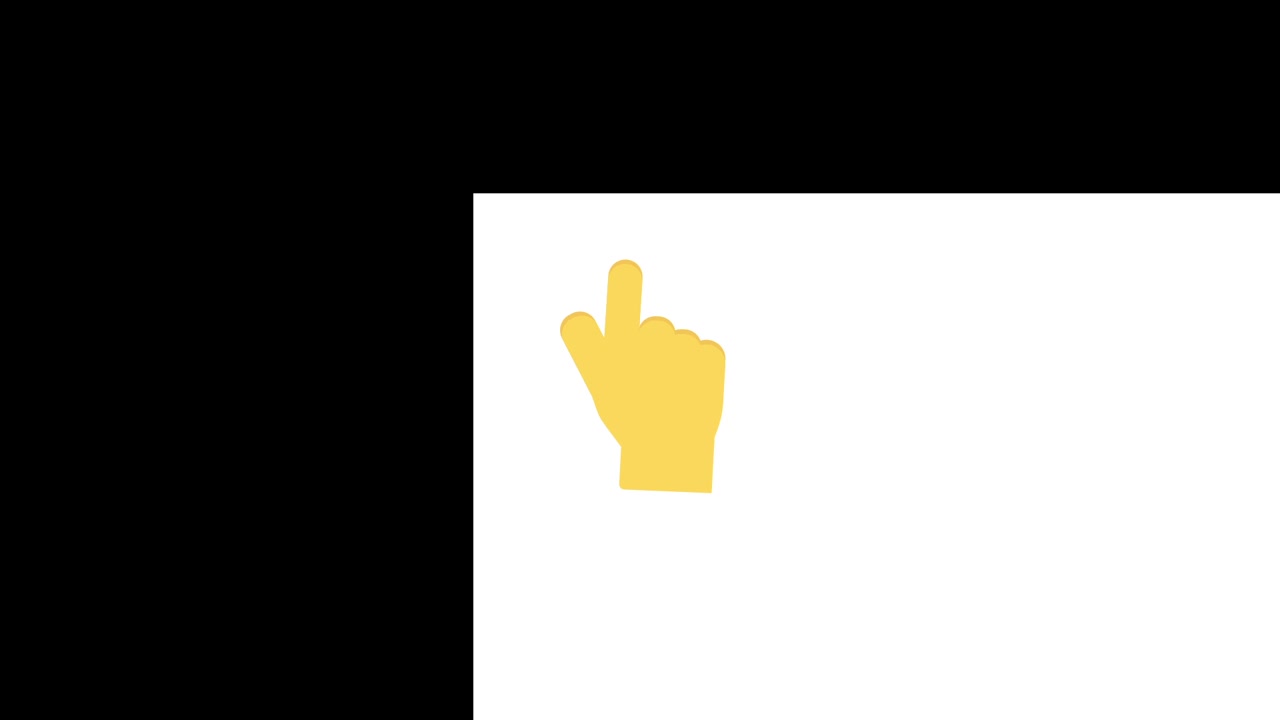Animated Yellow Hand Emoji Clicking or Tapping