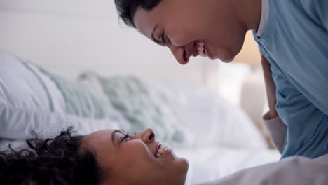 love, bedroom and lesbian couple kiss