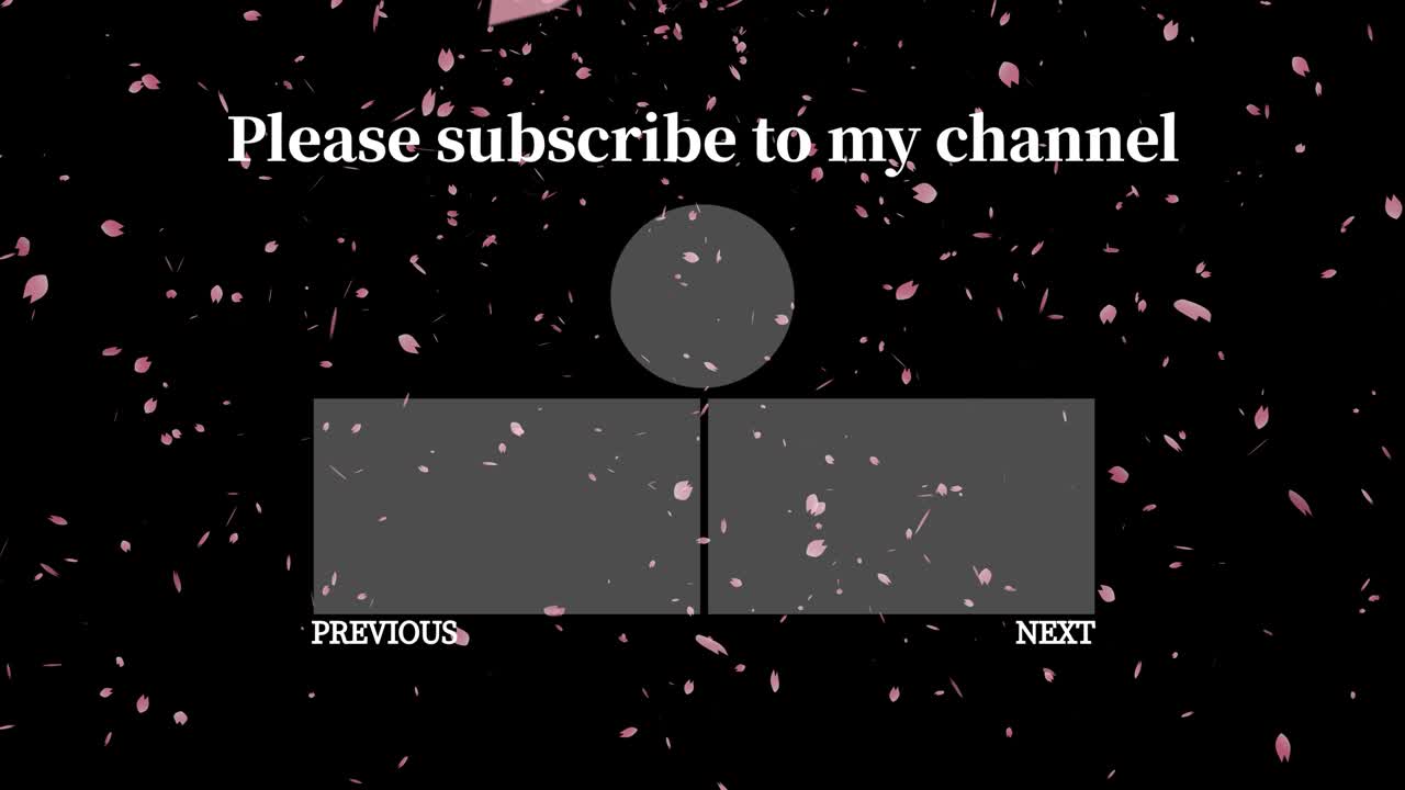 체리 꽃 잎자루 입자 끝 카드 끝 화면 모션 그래픽