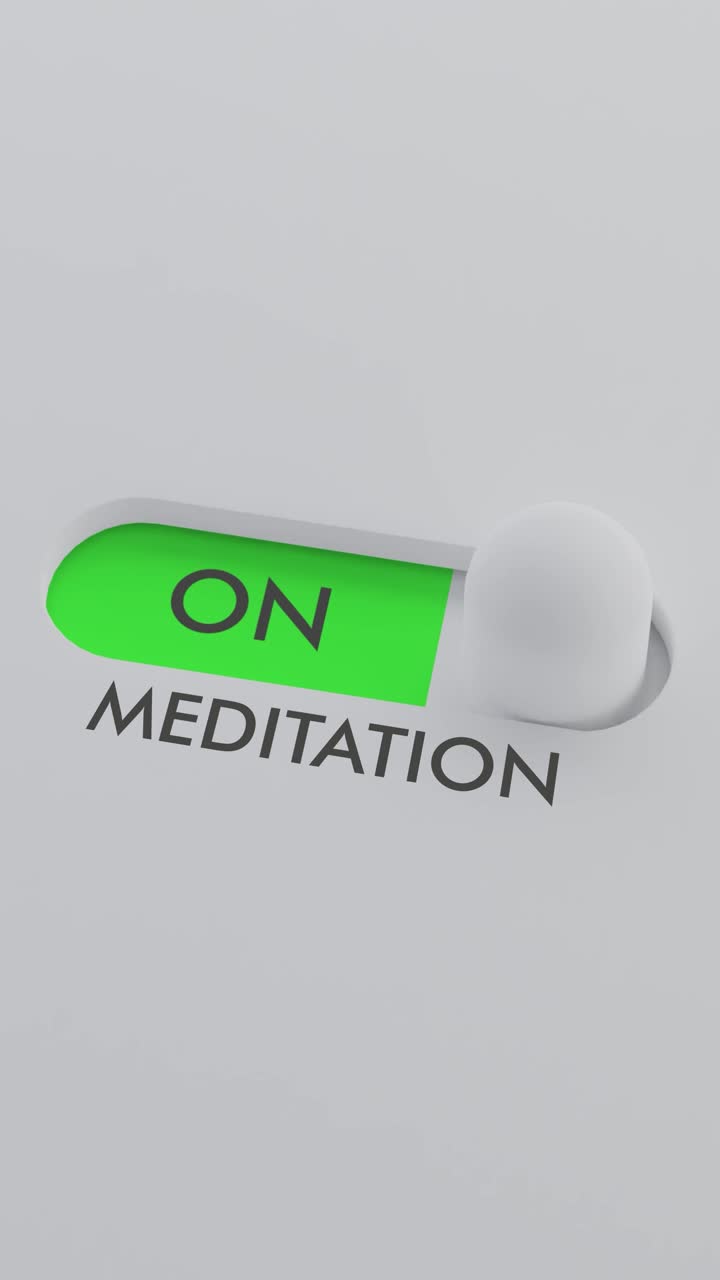 명상 스위치를 켜는 수직 비디오