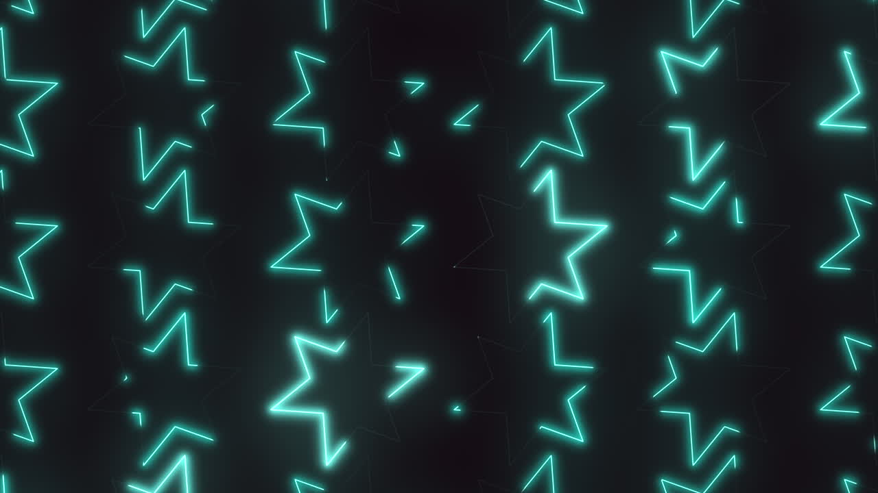 A visually striking black and blue pattern is highlighted by bright neon green lines forming a captivating star-shaped design in this vibrant image