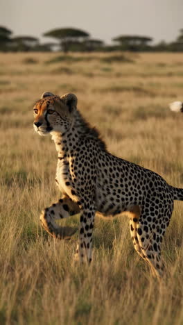 cheetah in african savanna