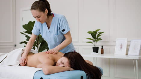 woman receiving a massage