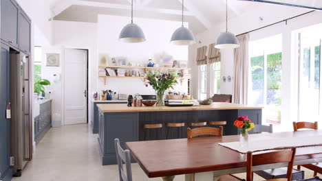 large family kitchen in a period conversion house