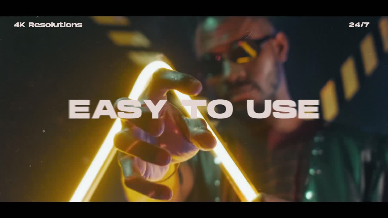 A modern motion graphics template designed for camera movement transitions video content