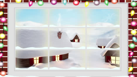 Animation-of-winter-landscape-and-houses-seen-through-window