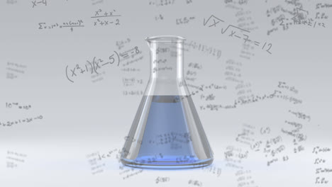 Animation-Einer-Handschriftlichen-Mathematischen-Gleichung-Auf-Einer-Weißen-Tafel-Mit-Laborglas